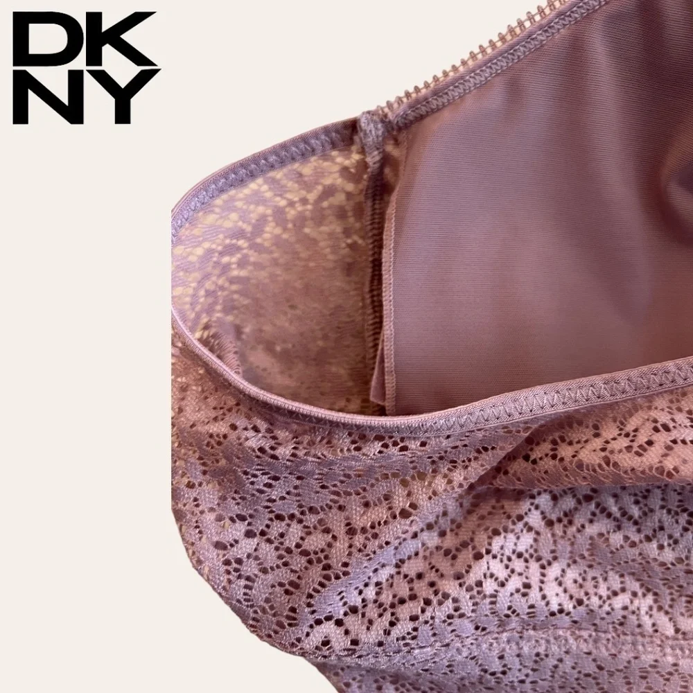 DKNY Modern All-Lace V-Neck Racerback Wireless Longline Bralette NWT/XL